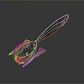Futuristic Aerodynamic Mechanical Structure With Sleek Black Orange Glossy Design