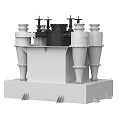 grading cyclone hydrocyclone three-product cyclone 3d model