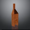 Red Brick Chimney Structure With Vertical Design And Internal Shelves
