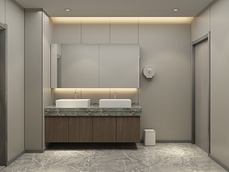 Public Restrooms 3d model