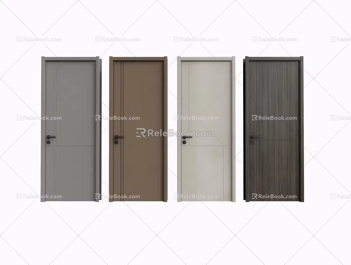 Simple sliding door 3d model