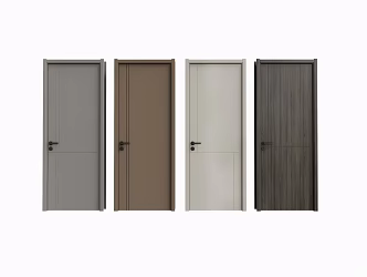 Simple sliding door 3d model