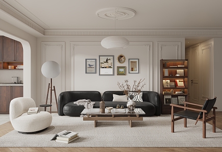 French Living Room 3d model