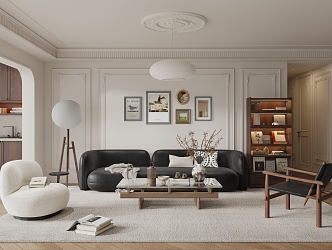 French Living Room 3d model