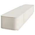 Modern White Wall Mounted TV Cabinets With Floating Design And Storage Drawers
