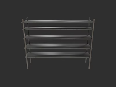 Sturdy Metal Display Shelf With Multi Tier Storage For Home Or Retail Use 3d model