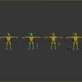 Teenage Mutant Ninja Turtles Four Characters With Different Colored Masks Holding Weapons In Standing Pose