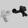 Elegant Sleek Modern Chrome Wall Mounted Faucet With Single Handle Design