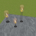 Landscape lights garden lights lawn lights 3d model