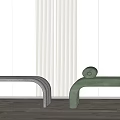 Modern Bed End Stool Bed End Stool Combination 3d model