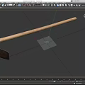 Hoe farm tools rake iron pick agricultural equipment farming tools agricultural tools low face number low model simple model game film and television level super realistic 3d model