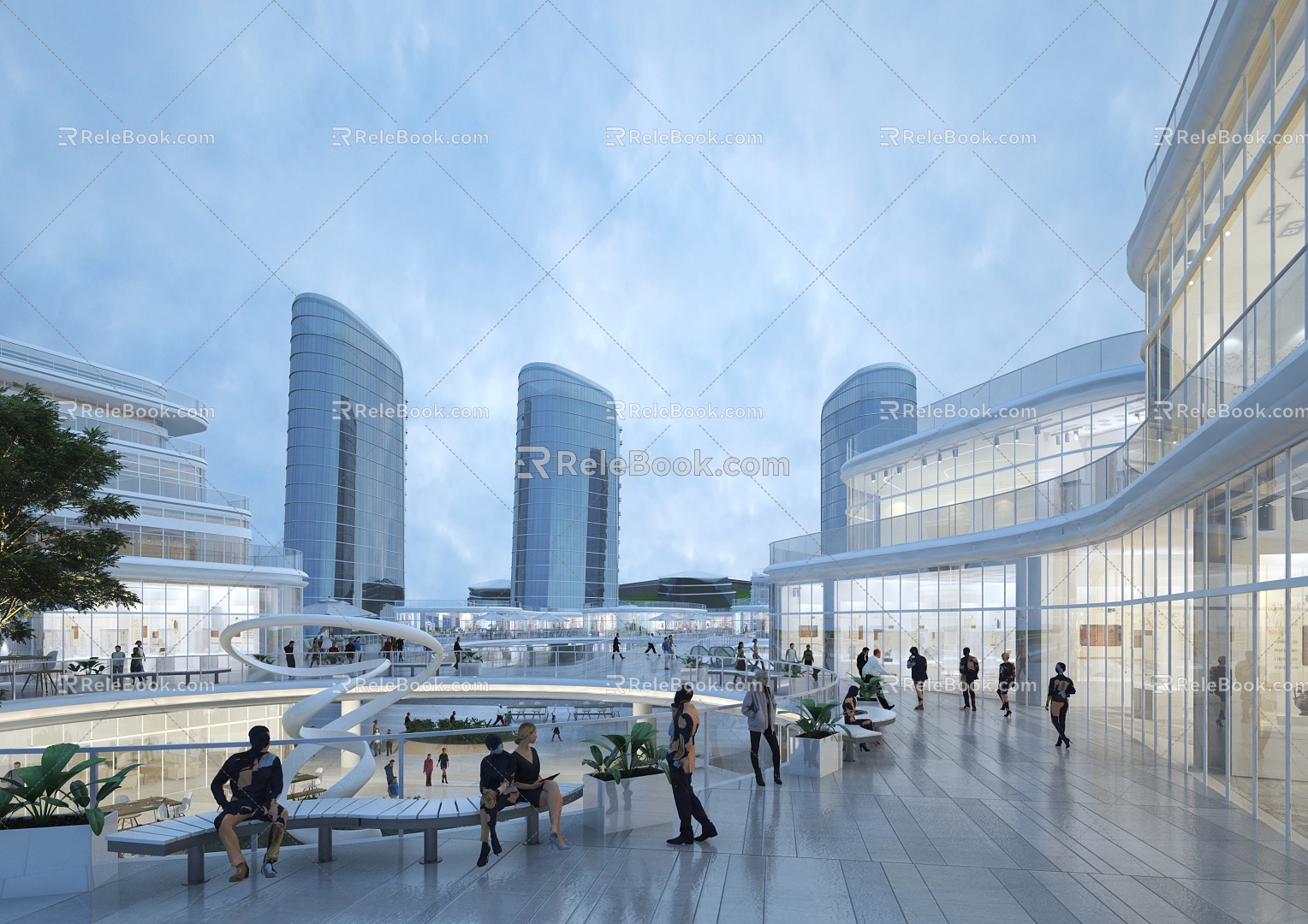 Mall Commercial Center Commercial Plaza 3d model