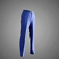 Stylish Blue Vertical Striped Pants with Classic Fit for Daily Outfit