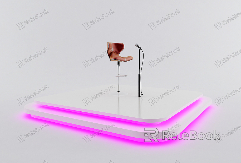 Modern bar chair microphone turntable model