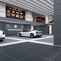 Modern Upscale 4S Auto Dealership Showroom Displaying Luxury Sports Cars With Spacious Elegant Interior