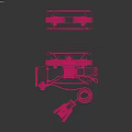 Orange Mechanical Roller Equipment With White Control Box And Red Clamp