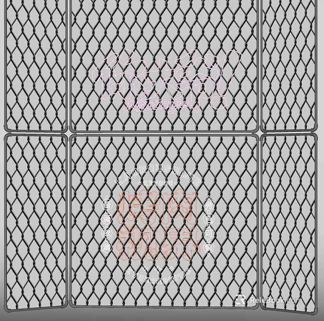 Modern Decorative Lights With Grid Pattern Design For Stylish Home Ambient Lighting 3d model 
