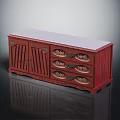 Traditional Wooden Entryway Console Cabinet With Drawer Storage And Carved Door Details
