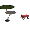Industrial Equipment Red Heavy Duty Trolley With Sturdy Frame For Material Handling