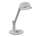 Modern Adjustable White Desk Lamp With Flexible Arm And Control Panel 3d model
