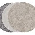 Stacked Round Rugs In Beige Light Gray And Dark Gray Textured Design