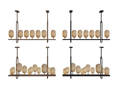 Variety Of Lantern Chandelier Designs For Decoration 3d model