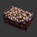 Fresh Potatoes in Blue Plastic Crate Fully Loaded with Healthy Vegetables