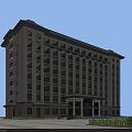 Modern Traditional Hospital Building With Multiple Floors Large Windows And Entrance Plaza