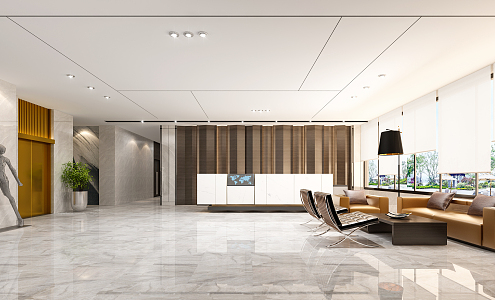 Modern Hall 3d model