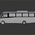 Modern bus minibus minivan driverless bus 3d model