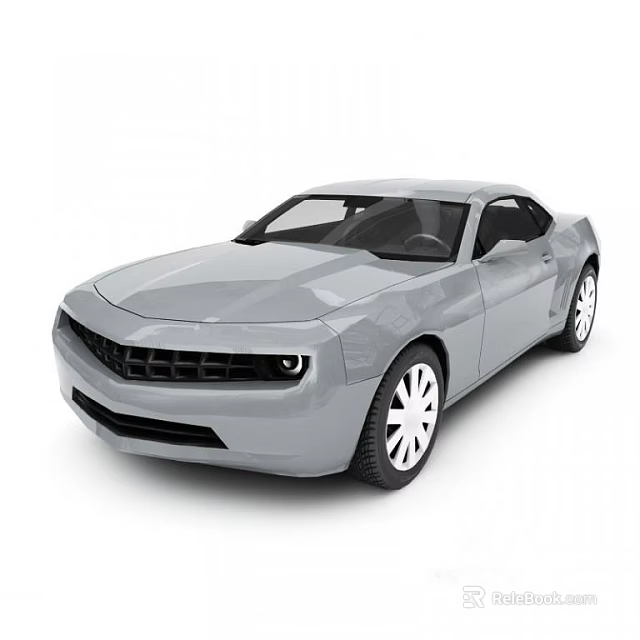 Silver Two Door Sports Car With Sleek Aerodynamic Body And Alloy Wheels 3d model 