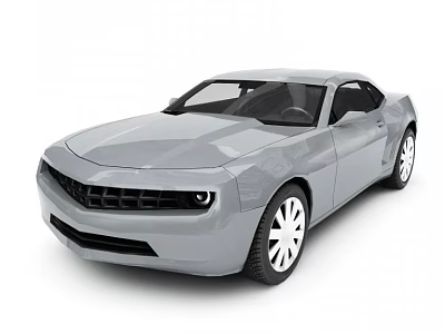 Silver Two Door Sports Car With Sleek Aerodynamic Body And Alloy Wheels 3d model