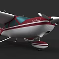 Cardinal Small Propeller Airplane Red And White Exterior With Propeller And Landing Gear