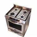 Stainless Steel Gas Range With Oven And Multiple Burners Modern Design