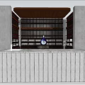 Wine Cellar Interior Featuring Wooden Barrel Blue Bottle And Shelves Full Of Wine