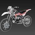 White and Red FSTA Off Road Motorcycle With Wide Tires And Headlight