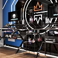Modern Desk Computer Desk E-Sports Table Host Alien 3d model