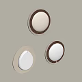Modern Ceiling Lights With Neutral Tones And Stylish Circular Oval Designs 3d model