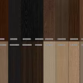 Various Wood Grain Wall Paneling Color Samples for Interior Design Selection 3d model