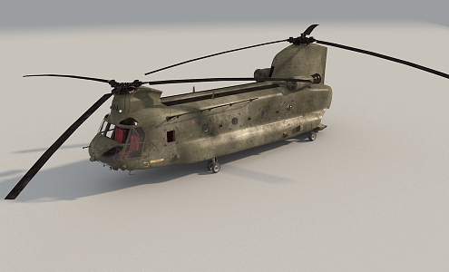 Transport aircraft CH47 helicopter realistic high precision 3d model