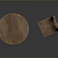 Simple Round Wooden Table with Slatted Back Chair Set Natural Wood Finish Design