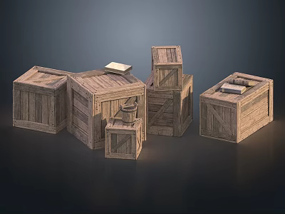 Ancient Country Life Supplies Middle East Life Supplies Farm Life Scenes Country Sticks Farm Sticks Wooden Boxes Treasure Boxes Warehouse Treasure 3d model