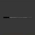Futuristic Fantasy Weapon Intricate Metallic Blade Featuring Green Gemstone Handle and Reflective Surface