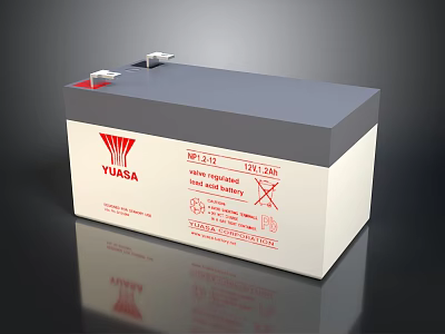 YUASA NP7 12 12V 7Ah Lead Acid Battery For Electronic Devices 3d model