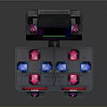 Modern dance machine game machine large game machine coin-operated game machine 3d model