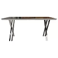 Modern Study Desk Design With Metal Legs And Smooth Wooden Tabletop Surface