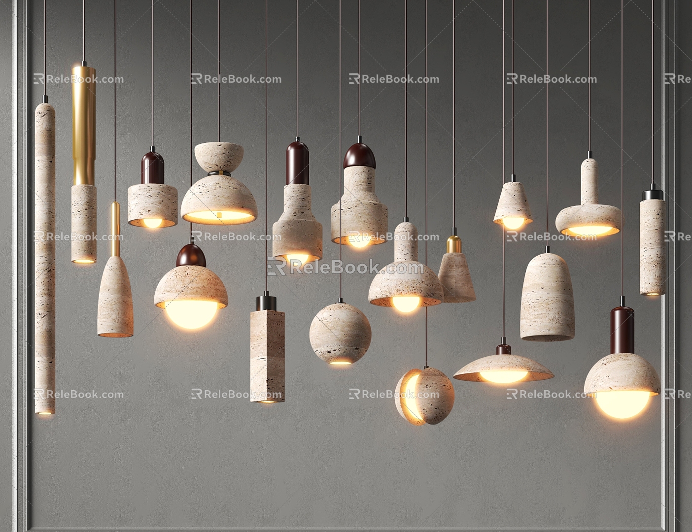 Pendant lamp combination model