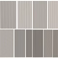 Modern Wall Paneling Designs in Various Neutral Tones with Vertical Stripes 3d model
