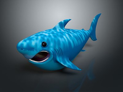 Modern shark great white shark whale shark hammerhead shark 3d model