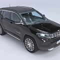 Modern Black SUV With Roof Rack Stylish Rear Lights And Alloy Wheels Design